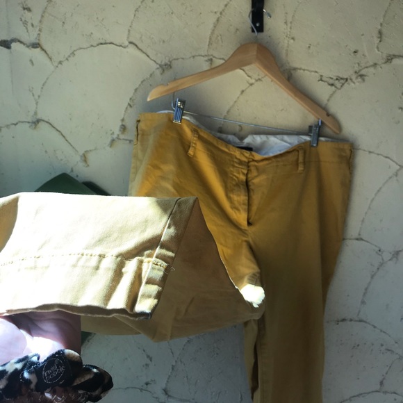 Mustard Cropped Chinos Plus Size Lands End - Picture 5 of 9